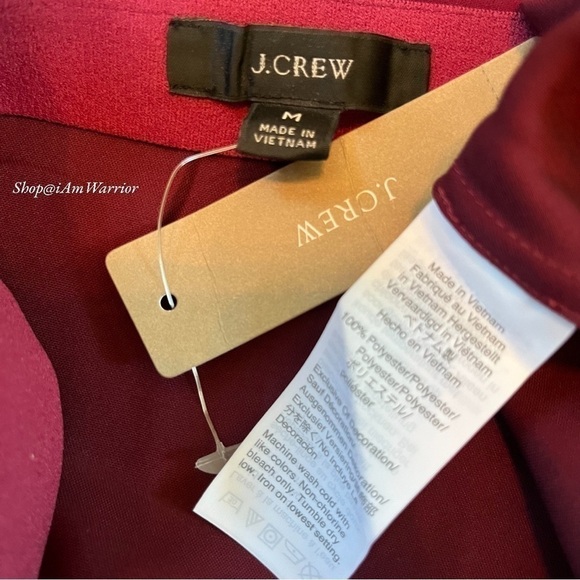 JCrew NWT mulberry satin pull-on eyelash lace trim skirt *shop@iamwarrior - Picture 8 of 10